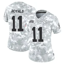 Kansas City Chiefs Women's Limited Arctic Camo 2024 Salute to Service Jersey (11 Jalen Royals)