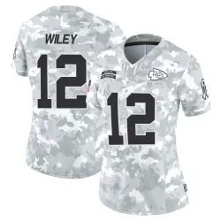 Kansas City Chiefs Women's Limited Arctic Camo 2024 Salute to Service Jersey (12 Jared Wiley)