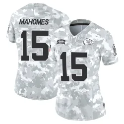 Kansas City Chiefs Women's Limited Arctic Camo 2024 Salute to Service Jersey (15 Patrick Mahomes)