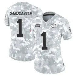 Kansas City Chiefs Women's Limited Arctic Camo 2024 Salute to Service Jersey (1 Leon Sandcastle)