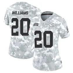 Kansas City Chiefs Women's Limited Arctic Camo 2024 Salute to Service Jersey (20 Nohl Williams)