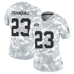 Kansas City Chiefs Women's Limited Arctic Camo 2024 Salute to Service Jersey (23 Drue Tranquill)