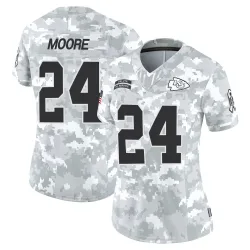 Kansas City Chiefs Women's Limited Arctic Camo 2024 Salute to Service Jersey (24 Skyy Moore)
