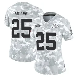 Kansas City Chiefs Women's Limited Arctic Camo 2024 Salute to Service Jersey (25 Glendon Miller)