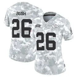 Kansas City Chiefs Women's Limited Arctic Camo 2024 Salute to Service Jersey (26 Deon Bush)