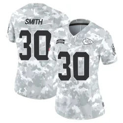 Kansas City Chiefs Women's Limited Arctic Camo 2024 Salute to Service Jersey (30 Brashard Smith)