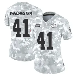 Kansas City Chiefs Women's Limited Arctic Camo 2024 Salute to Service Jersey (41 James Winchester)