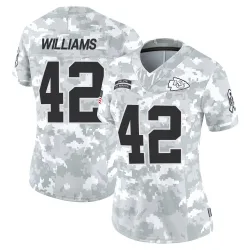 Kansas City Chiefs Women's Limited Arctic Camo 2024 Salute to Service Jersey (42 Major Williams)