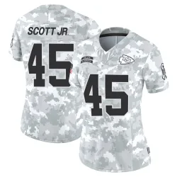 Kansas City Chiefs Women's Limited Arctic Camo 2024 Salute to Service Jersey (45 Eric Scott Jr.)