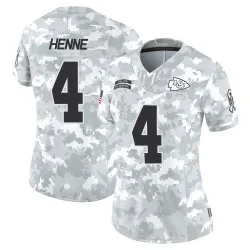 Kansas City Chiefs Women's Limited Arctic Camo 2024 Salute to Service Jersey (4 Chad Henne)