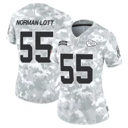 Kansas City Chiefs Women's Limited Arctic Camo 2024 Salute to Service Jersey (55 Omarr Norman-Lott)