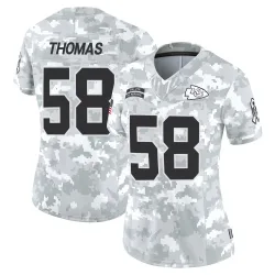 Kansas City Chiefs Women's Limited Arctic Camo 2024 Salute to Service Jersey (58 Derrick Thomas)