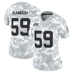 Kansas City Chiefs Women's Limited Arctic Camo 2024 Salute to Service Jersey (59 Joshua Kaindoh)