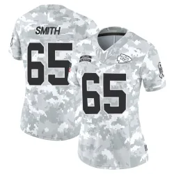 Kansas City Chiefs Women's Limited Arctic Camo 2024 Salute to Service Jersey (65 Trey Smith)