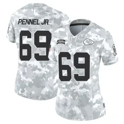 Kansas City Chiefs Women's Limited Arctic Camo 2024 Salute to Service Jersey (69 Mike Pennel Jr.)