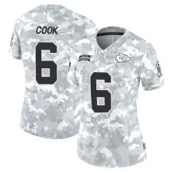Kansas City Chiefs Women's Limited Arctic Camo 2024 Salute to Service Jersey (6 Bryan Cook)