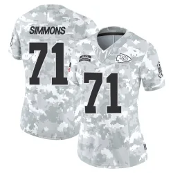 Kansas City Chiefs Women's Limited Arctic Camo 2024 Salute to Service Jersey (71 Josh Simmons)