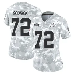 Kansas City Chiefs Women's Limited Arctic Camo 2024 Salute to Service Jersey (72 Chukwuebuka Godrick)