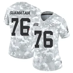 Kansas City Chiefs Women's Limited Arctic Camo 2024 Salute to Service Jersey (76 Kingsley Suamataia)