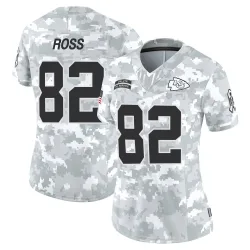 Kansas City Chiefs Women's Limited Arctic Camo 2024 Salute to Service Jersey (82 Justyn Ross)