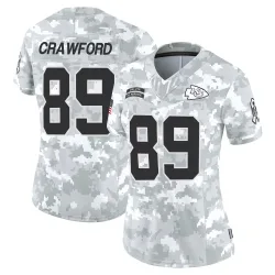 Kansas City Chiefs Women's Limited Arctic Camo 2024 Salute to Service Jersey (89 Kekoa Crawford)