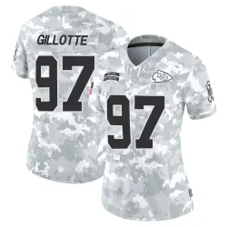 Kansas City Chiefs Women's Limited Arctic Camo 2024 Salute to Service Jersey (97 Ashton Gillotte)
