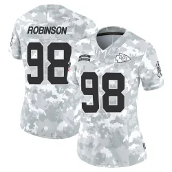 Kansas City Chiefs Women's Limited Arctic Camo 2024 Salute to Service Jersey (98 Janarius Robinson)