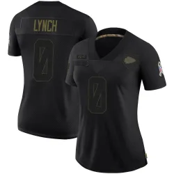 Kansas City Chiefs Women's Limited Black 2020 Salute To Service Jersey (0 Blake Lynch)