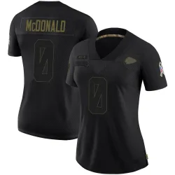Kansas City Chiefs Women's Limited Black 2020 Salute To Service Jersey (0 Cooper McDonald)
