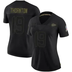 Kansas City Chiefs Women's Limited Black 2020 Salute To Service Jersey (19 Tyquan Thornton)