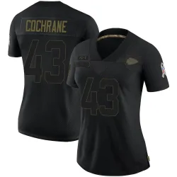 Kansas City Chiefs Women's Limited Black 2020 Salute To Service Jersey (43 Jack Cochrane)