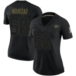 Kansas City Chiefs Women's Limited Black 2020 Salute To Service Jersey (60 Hunter Nourzad)