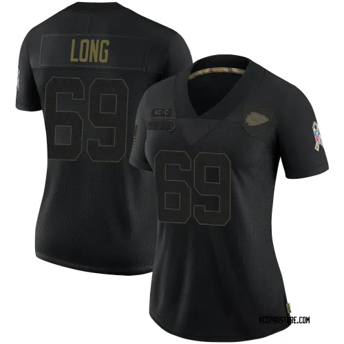Kansas City Chiefs Women's Limited Black 2020 Salute To Service Jersey (69 Kyle Long)