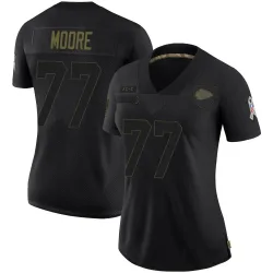 Kansas City Chiefs Women's Limited Black 2020 Salute To Service Jersey (77 Jaylon Moore)