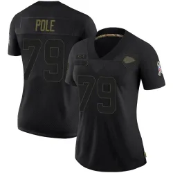 Kansas City Chiefs Women's Limited Black 2020 Salute To Service Jersey (79 Esa Pole)