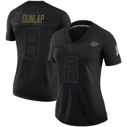 Kansas City Chiefs Women's Limited Black 2020 Salute To Service Jersey (8 Carlos Dunlap)