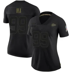 Kansas City Chiefs Women's Limited Black 2020 Salute To Service Jersey (99 Siaki Ika)