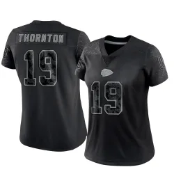 Kansas City Chiefs Women's Limited Black Reflective Jersey (19 Tyquan Thornton)