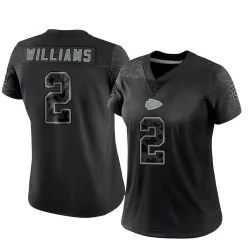Kansas City Chiefs Women's Limited Black Reflective Jersey (2 Joshua Williams)