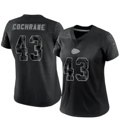 Kansas City Chiefs Women's Limited Black Reflective Jersey (43 Jack Cochrane)