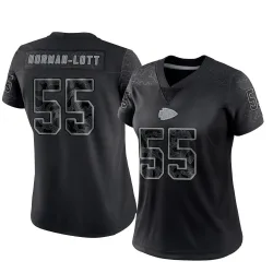 Kansas City Chiefs Women's Limited Black Reflective Jersey (55 Omarr Norman-Lott)