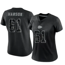 Kansas City Chiefs Women's Limited Black Reflective Jersey (61 C.J. Hanson)