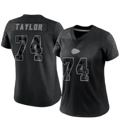 Kansas City Chiefs Women's Limited Black Reflective Jersey (74 Jawaan Taylor)