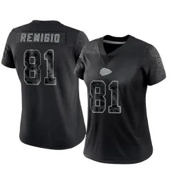 Kansas City Chiefs Women's Limited Black Reflective Jersey (81 Nikko Remigio)