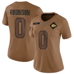 Kansas City Chiefs Women's Limited Brown 2023 Salute To Service Jersey (0 Janarius Robinson)