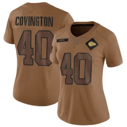 Kansas City Chiefs Women's Limited Brown 2023 Salute To Service Jersey (40 Jacobe Covington)