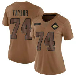Kansas City Chiefs Women's Limited Brown 2023 Salute To Service Jersey (74 Jawaan Taylor)