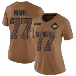 Kansas City Chiefs Women's Limited Brown 2023 Salute To Service Jersey (77 Lucas Niang)