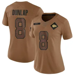 Kansas City Chiefs Women's Limited Brown 2023 Salute To Service Jersey (8 Carlos Dunlap)