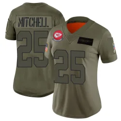 Kansas City Chiefs Women's Limited Camo 2019 Salute to Service Jersey (25 Elijah Mitchell)